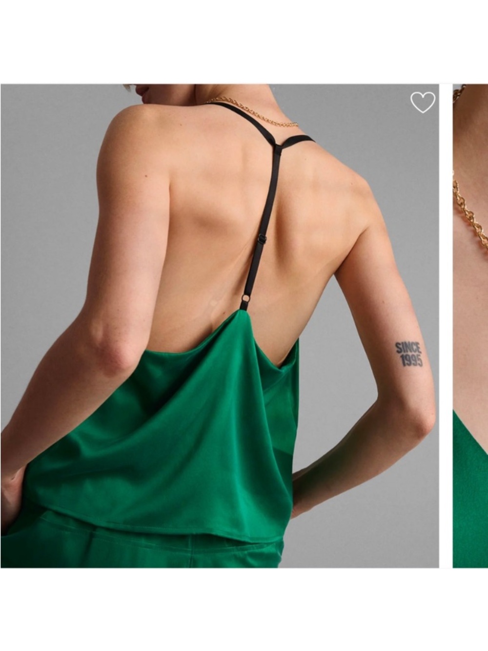 LUNYA Washable Silk Cami Pant Set in Estuarine Green Sizes M - Picture 3 of 6